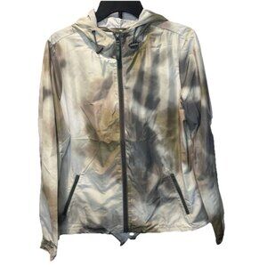 Centrigrade Olive Water Resistant Packable Hooded Full Zip Rain Jacket S NEW